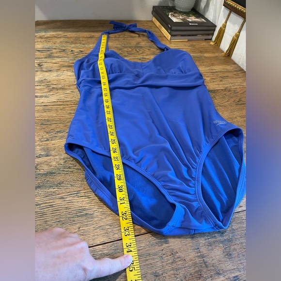 SPEEDO • Blue Halter One-Piece Swimsuit • Size 18 - Picture 7 of 7